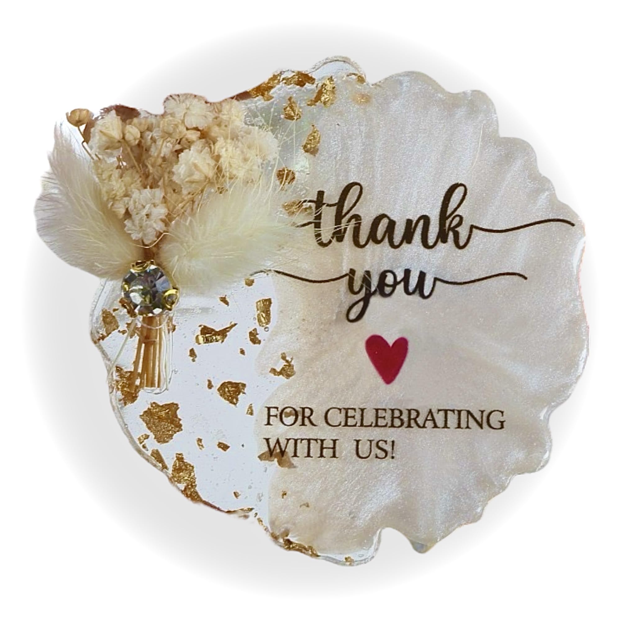 40 Resin-Floral Wedding Favors for Guests, Bridal Shower, Baby Shower Favors Magnets, Return Gifts, Birthday Party Favors Souvenirs for Guests