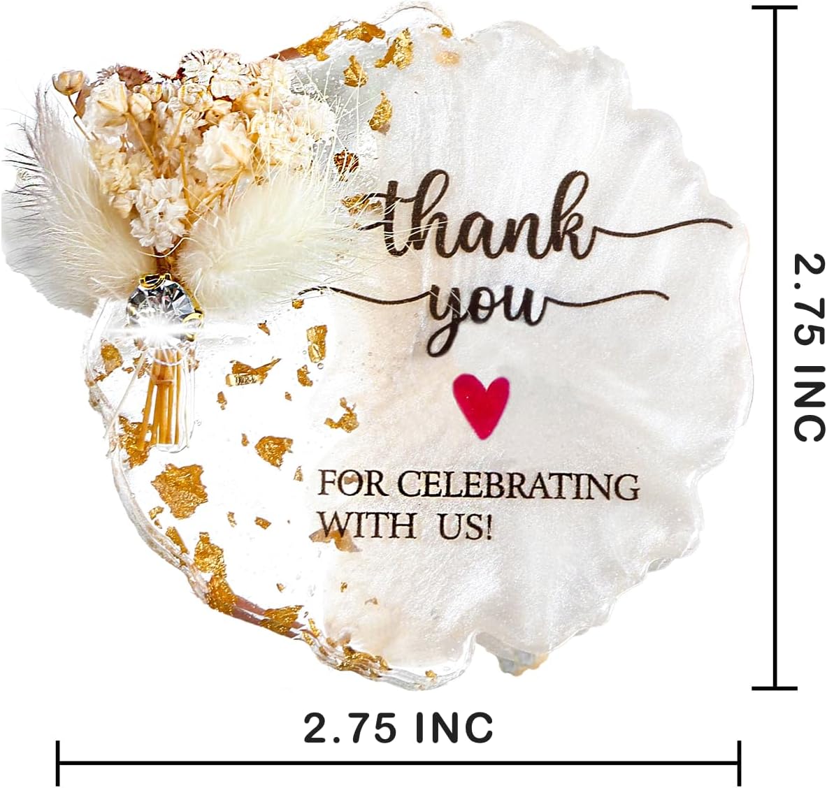 40 Resin-Floral Wedding Favors for Guests, Bridal Shower, Baby Shower Favors Magnets, Return Gifts, Birthday Party Favors Souvenirs for Guests