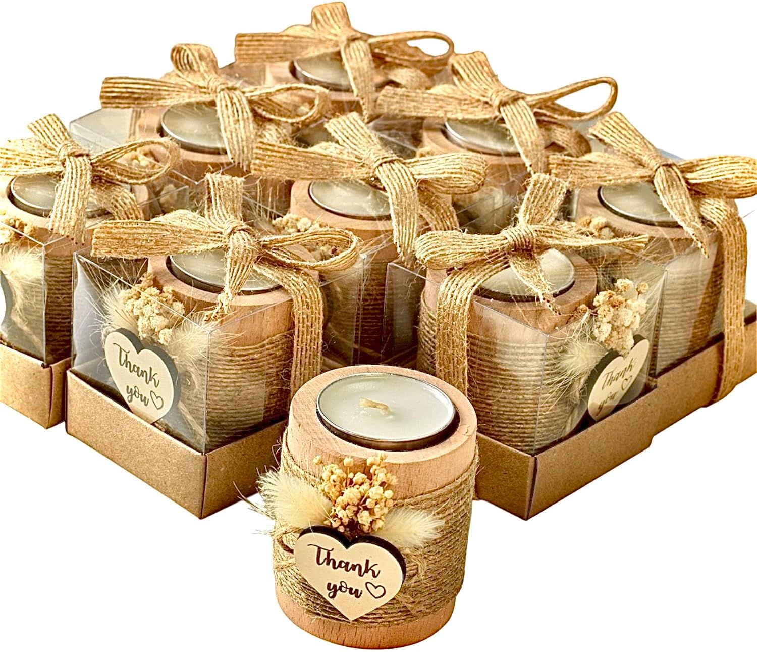 40 Tealight Candle Holders Wedding Favors for Guests Bulk- Return Gifts Bridal Shower, Party Favors Adults for Guest, Thank You Gifts - Decorative for Table Centerpiece